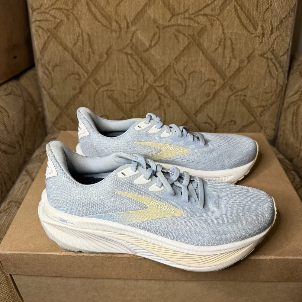 Brooks Ghost 17 Running Shoes, Skyway/Coconut/Sand 1204311B431 Women's Size 7.5B - Picture 5 of 10